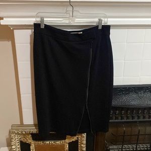 Classic Black Pencil Skirt w Zipper Detail - MICHAEL KORS